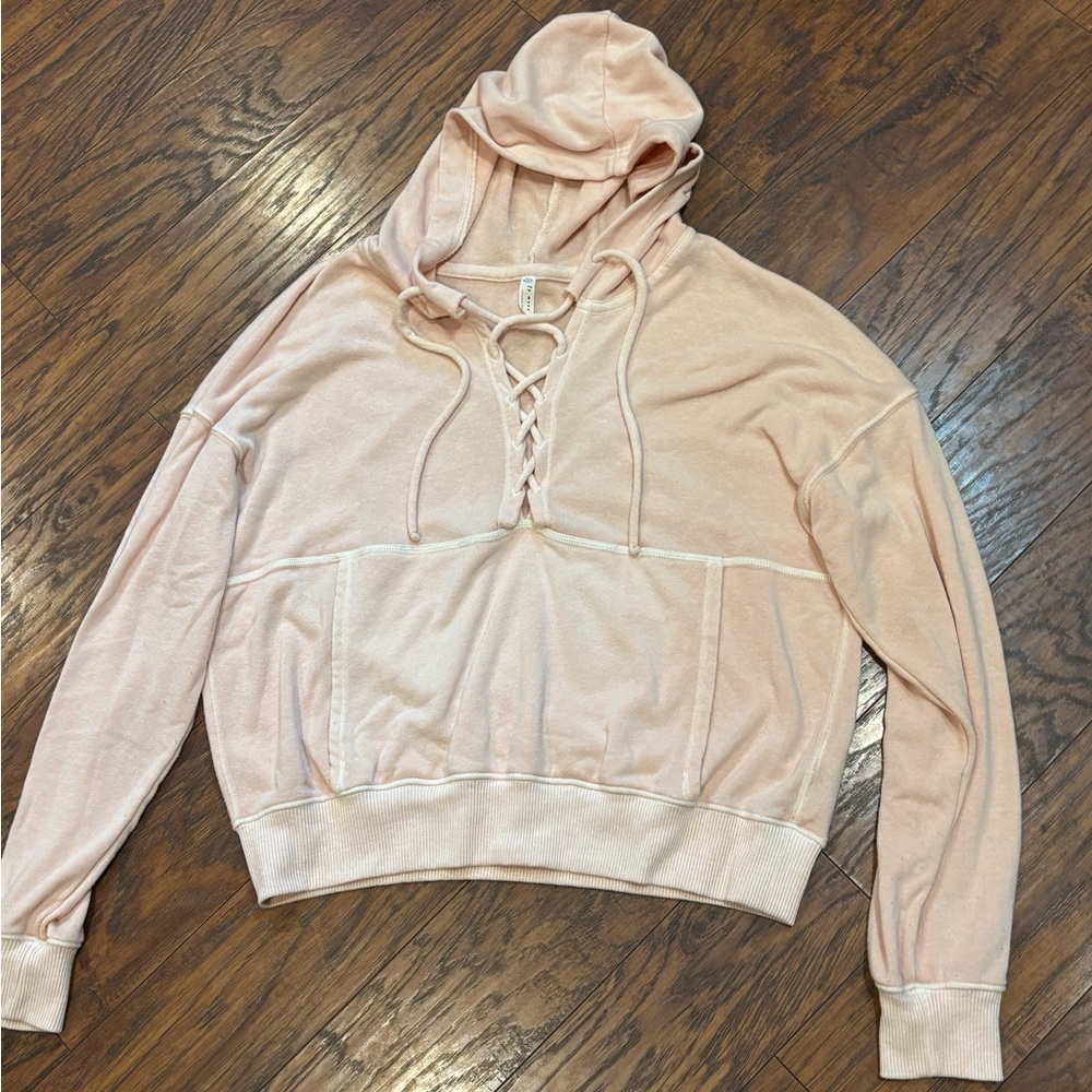Free People Believe- it Lace-up Hoodie